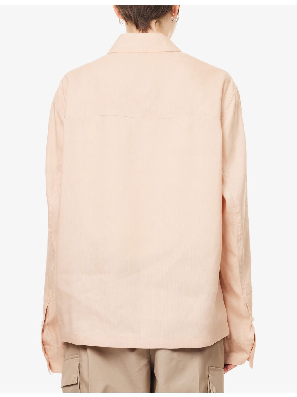 Moncler x Gilga Farm By Donald Glover Logo-Patch Linen-Blend Shirt - 4
