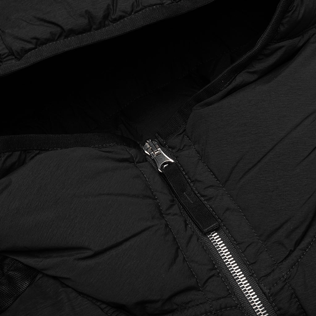 REAL FEATHER HOODED JACKET - BLACK - 3