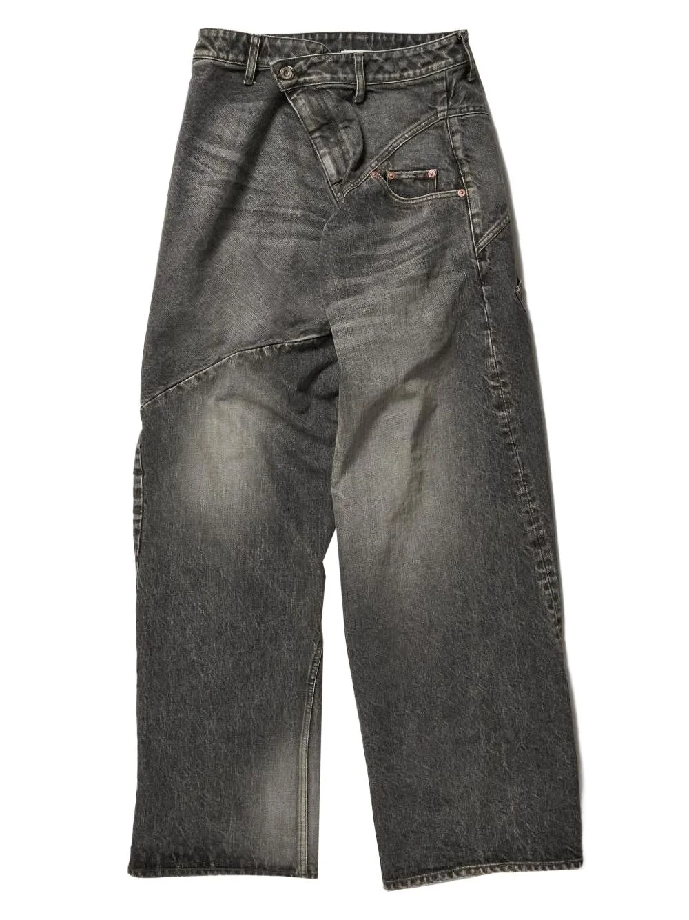 panelled denim jeans - 1