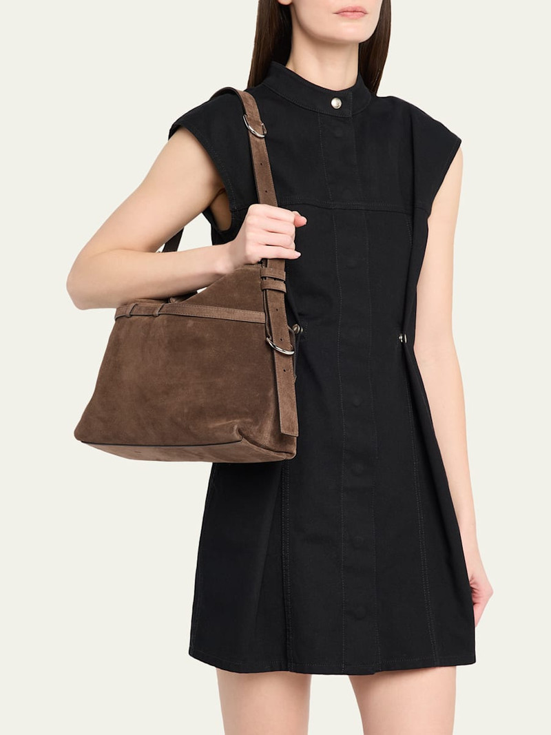Givenchy Medium Voyou Suede Shoulder Bag outlook