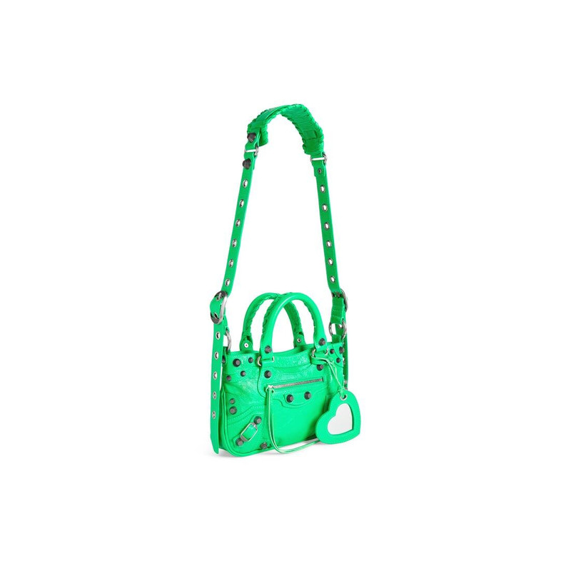 BALENCIAGA Women's Neo Cagole Small Tote Bag  in Green outlook