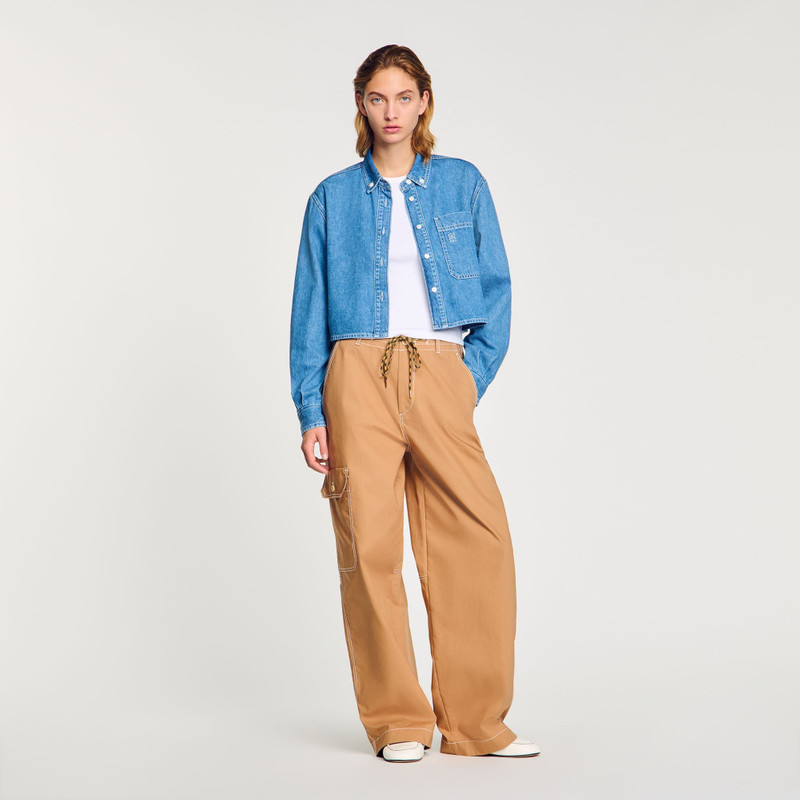 Sandro DENIM CROPPED SHIRT outlook