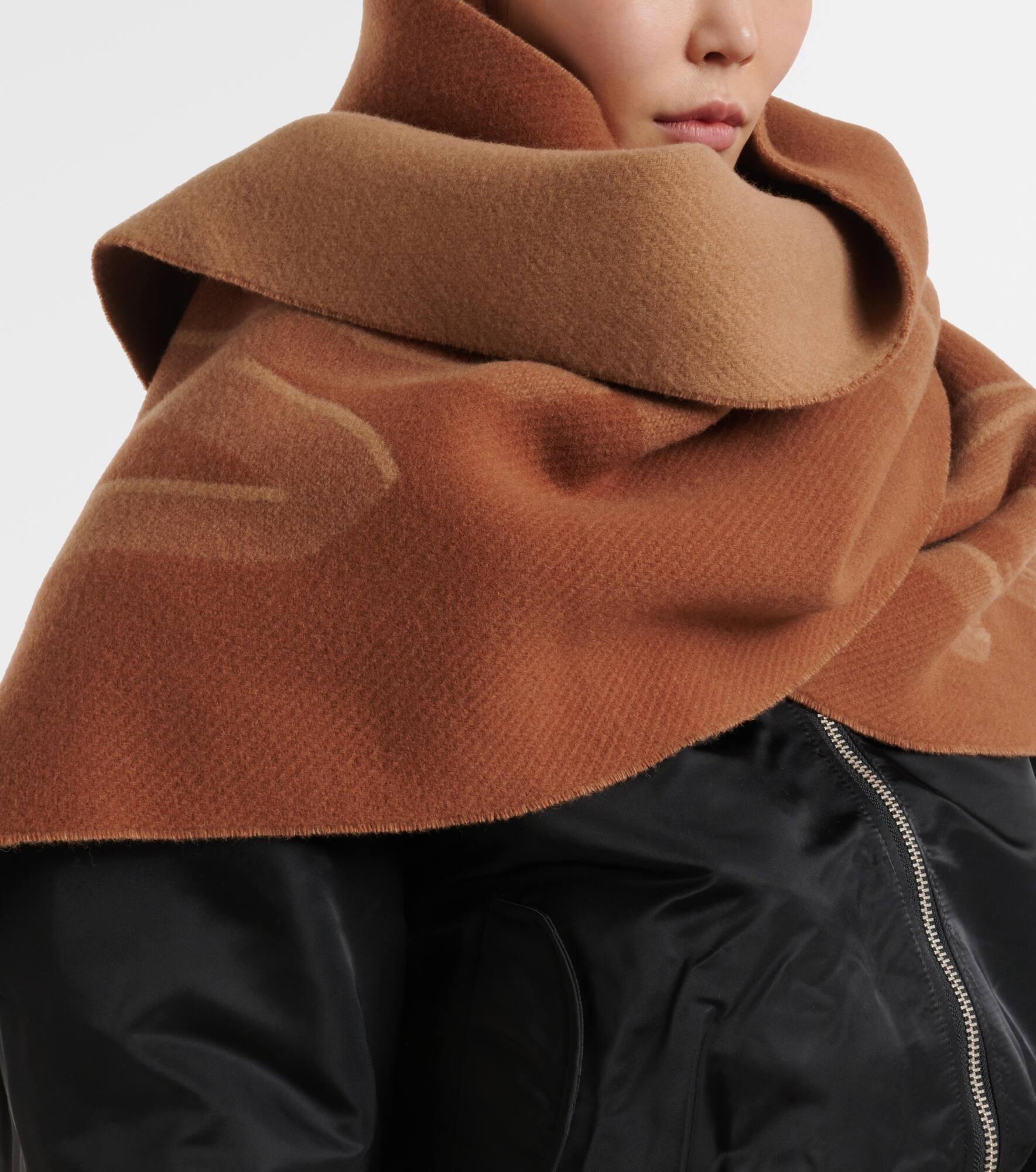 Wool and cashmere scarf - 3