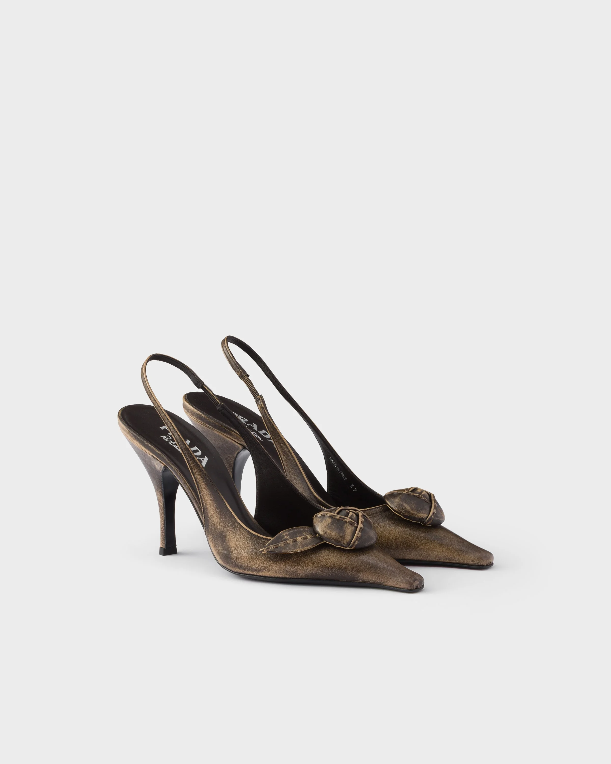 Leather slingback pumps - 1
