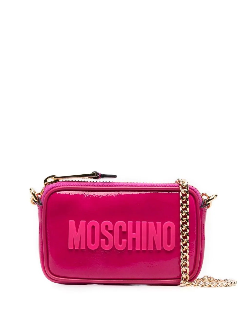 logo-embossed leather crossbody bag - 1