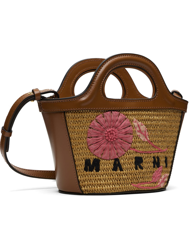 Marni Brown & Beige Tropicalia Micro Tote outlook