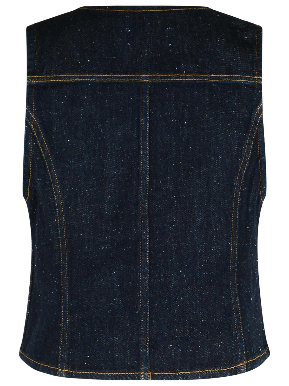 Ganni Blue Cotton Vest Women - 3