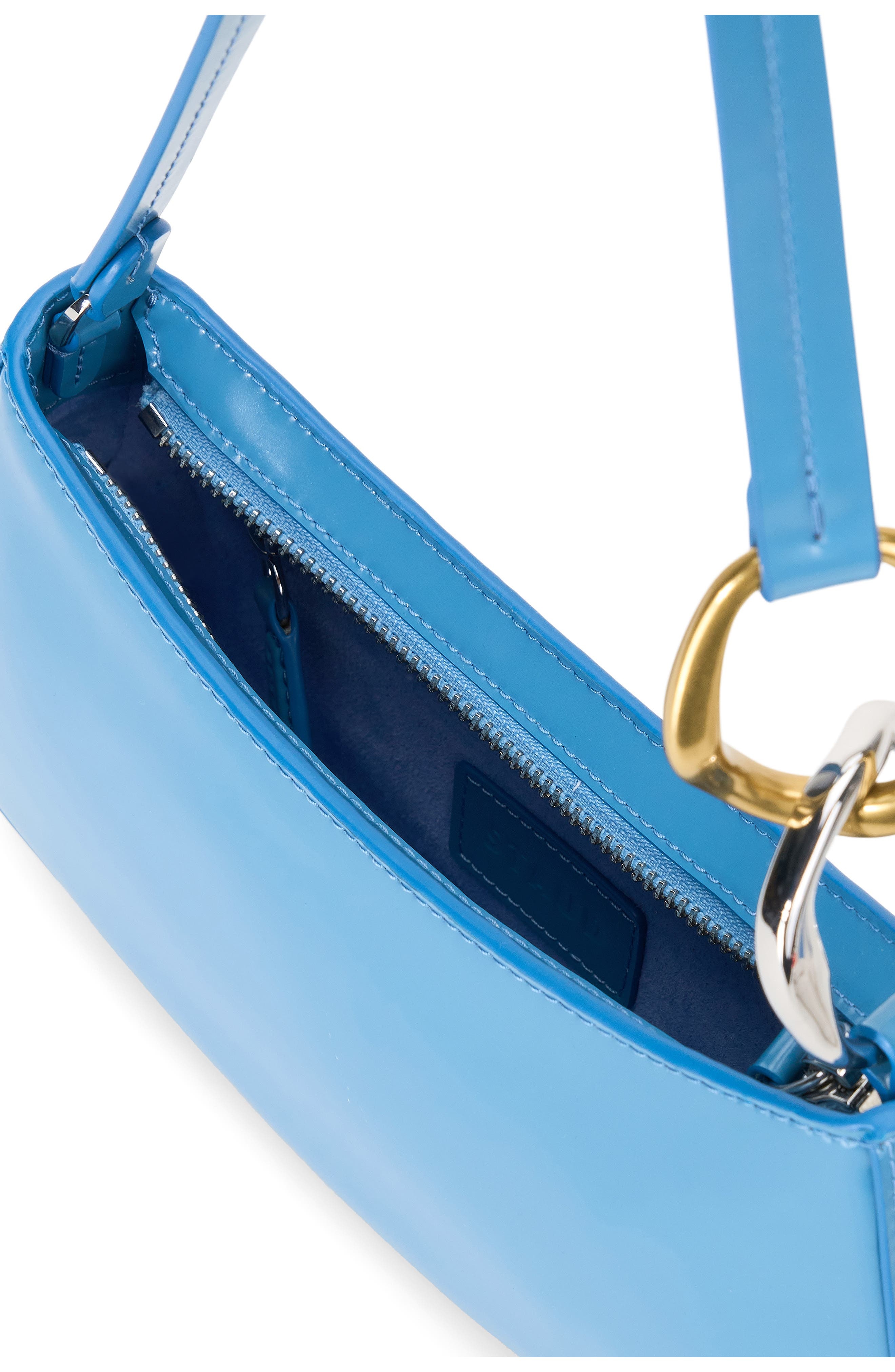 STAUD Ollie Leather Shoulder Bag in Staud Blue at Nordstrom - 3