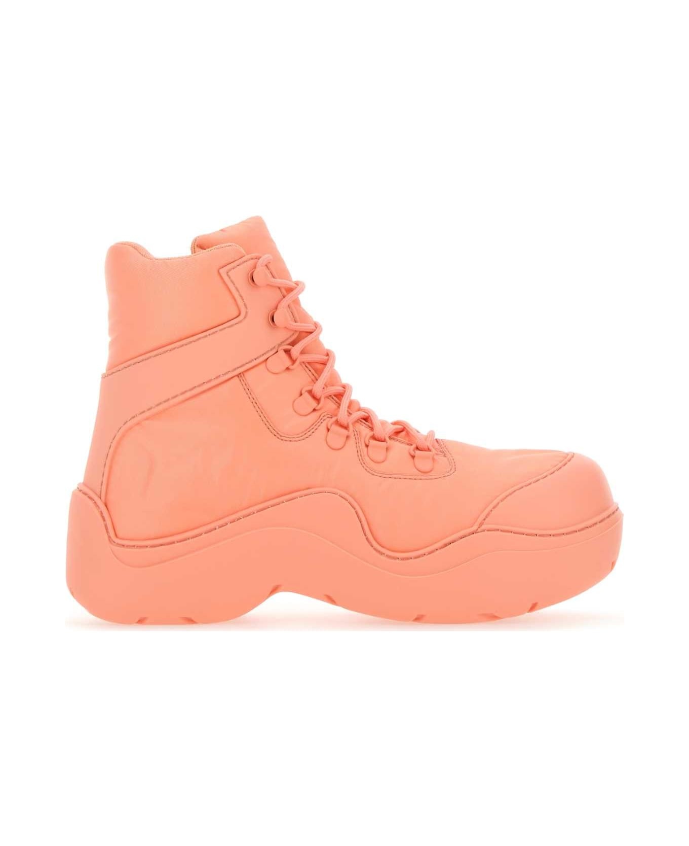 Salmon Nylon And Rubber Puddle Bomber Ankle Boots - 1