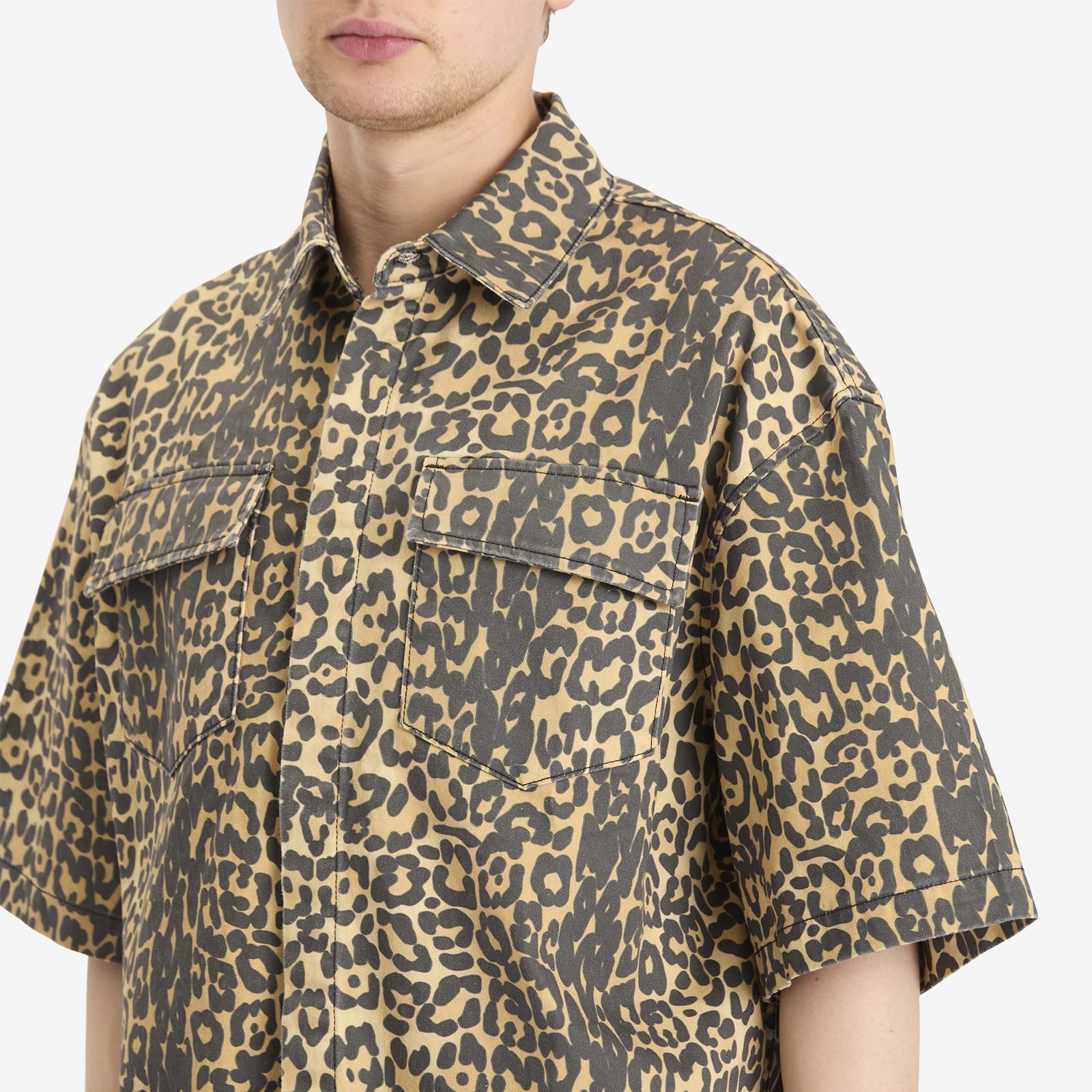 Rhude Leopard Short Sleeve Shirt - 5