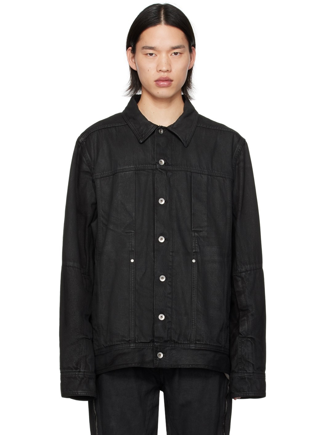 Black Lido Worker Denim Jacket - 1