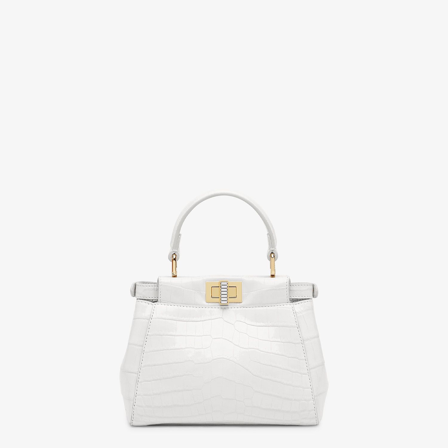 Mini-bag in white crocodile - 3