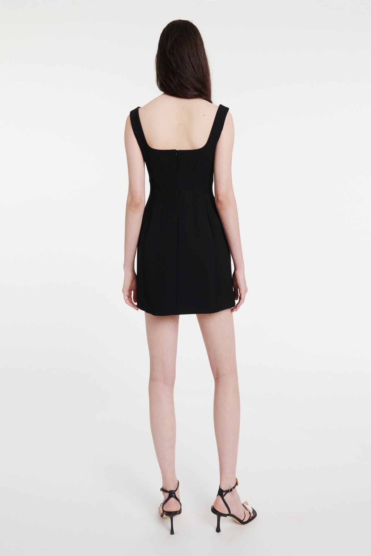 MINI TAILORED DRESS BLACK - 2