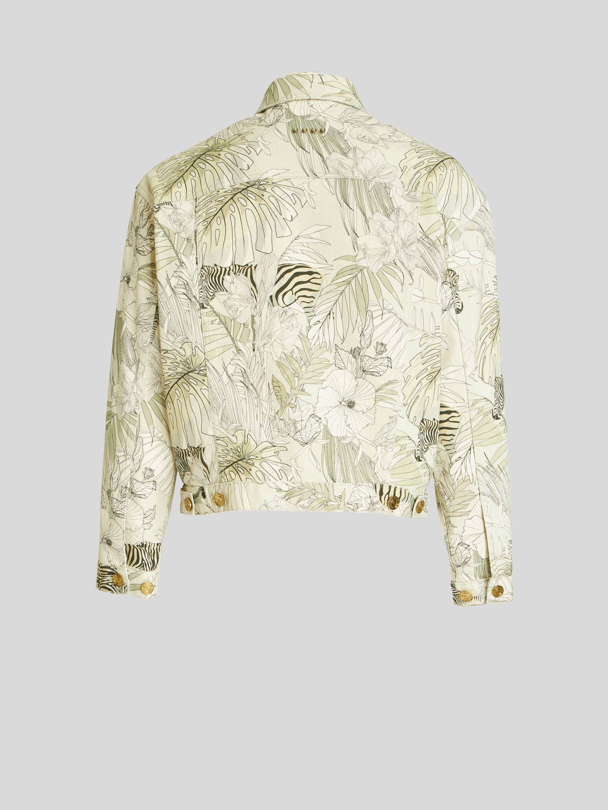 DENIM JACKET WITH TROPICAL PRINT AND ZEBRAS - 6