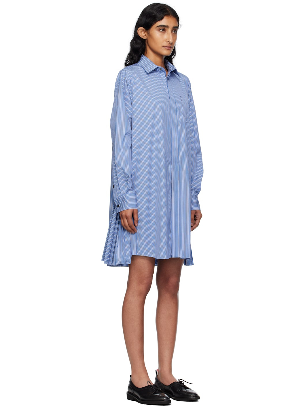 Blue Poplin Minidress - 2
