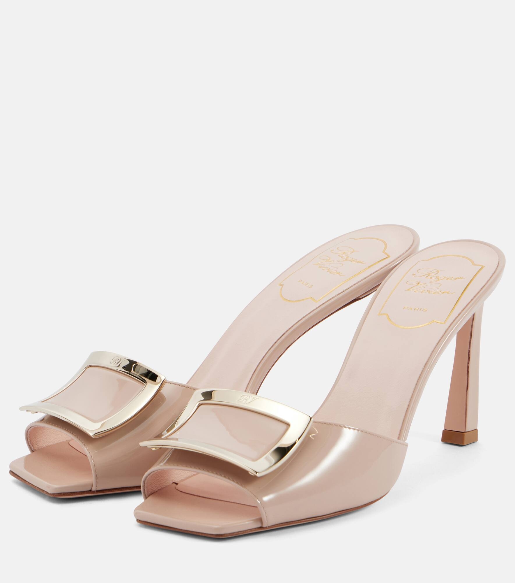 Trompette 85 patent leather mules - 4