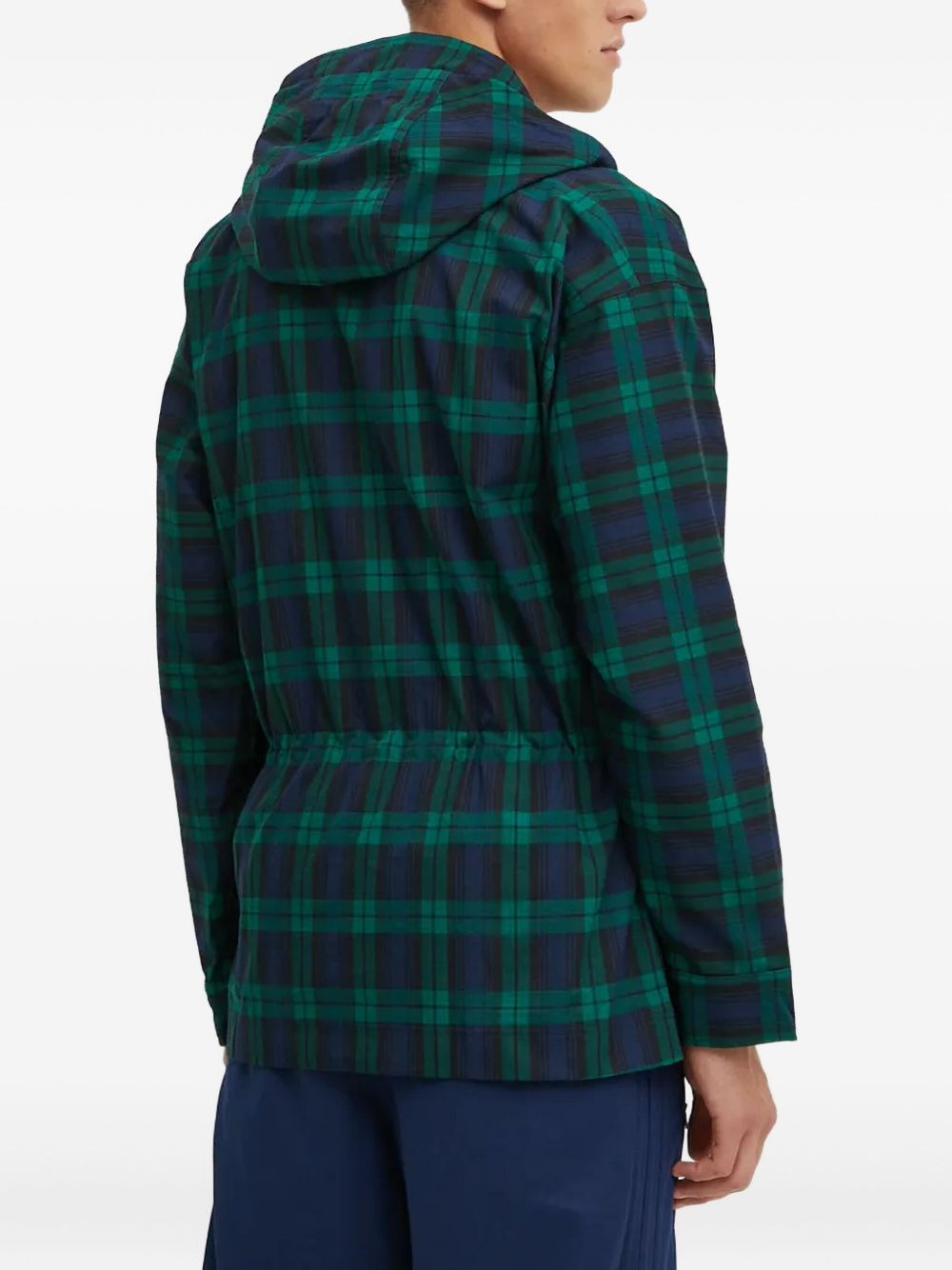 plaidpattern hooded jacket - 3