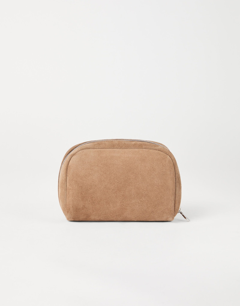 Brunello Cucinelli Suede beauty case outlook
