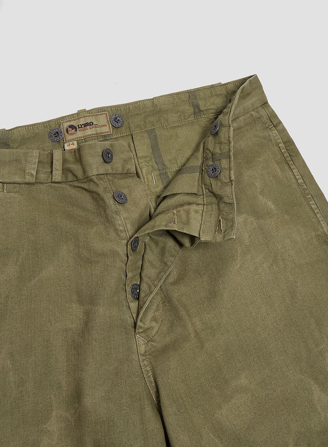Wide Leg Jean Cotton Twill in British Tan - 3