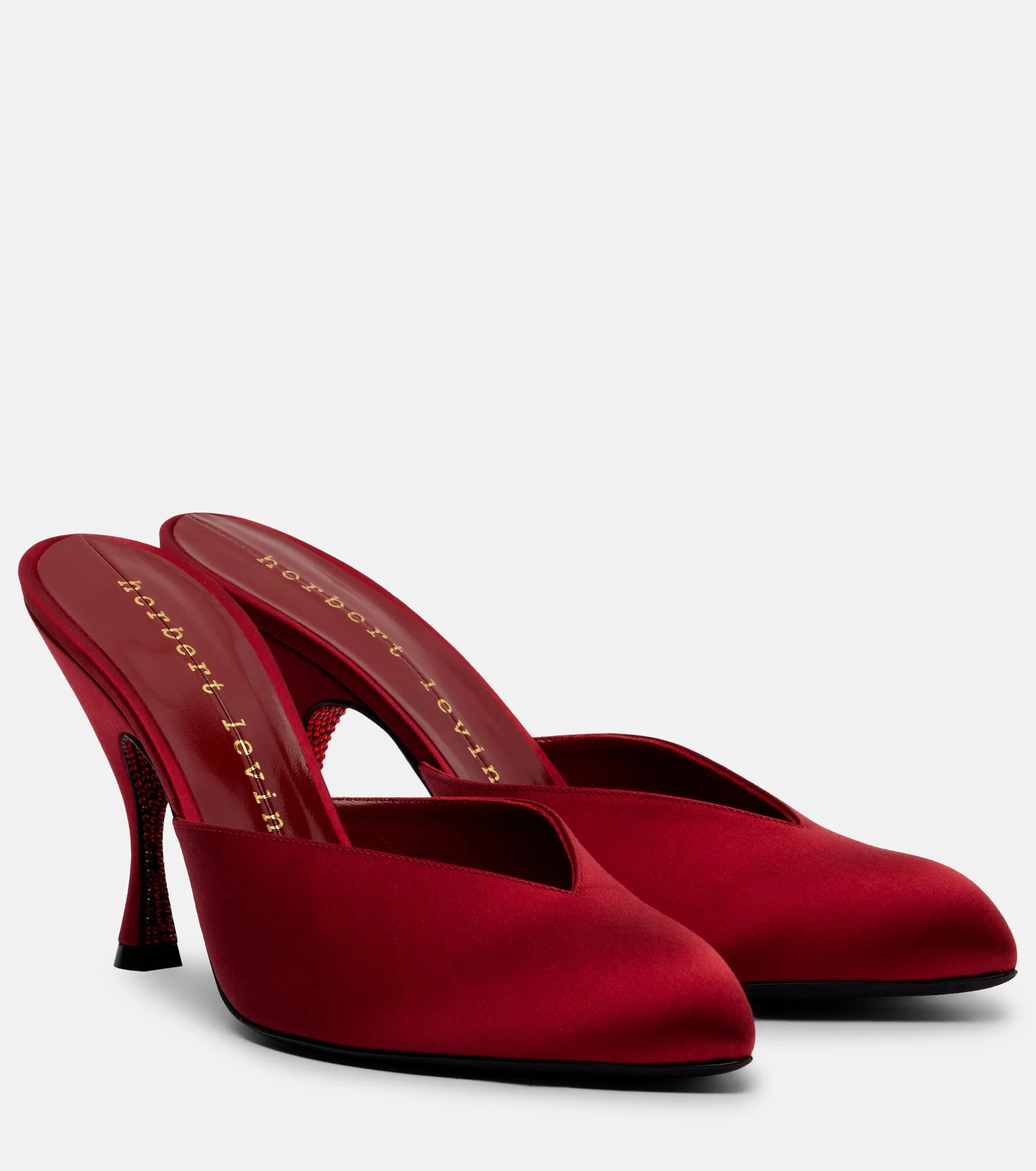Sitting Pretty satin mules - 1