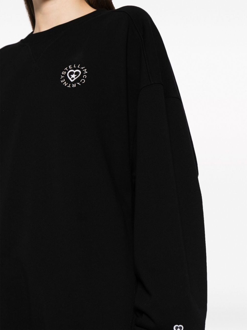 logo-patch cotton sweatshirt - 5