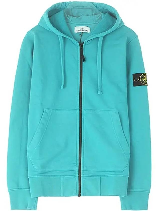 Wappen Patch Pocket Zip Up Hoodie Blue Sky - 1