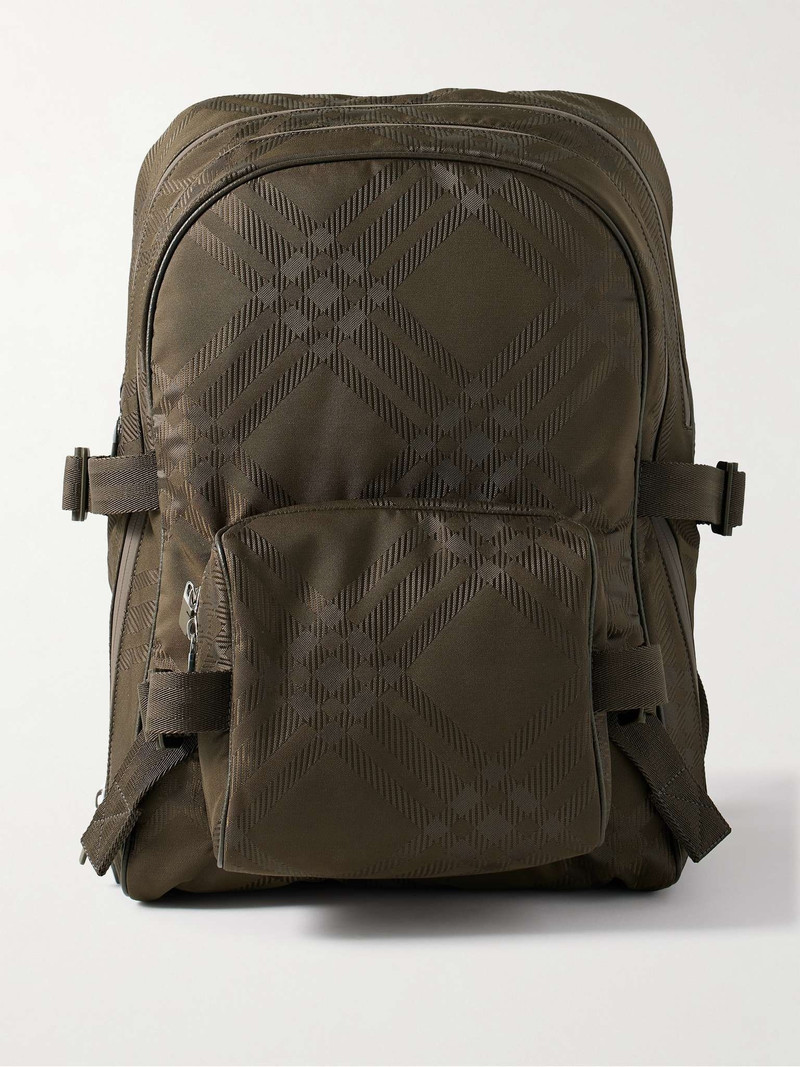Checked Jacquard Backpack - 1
