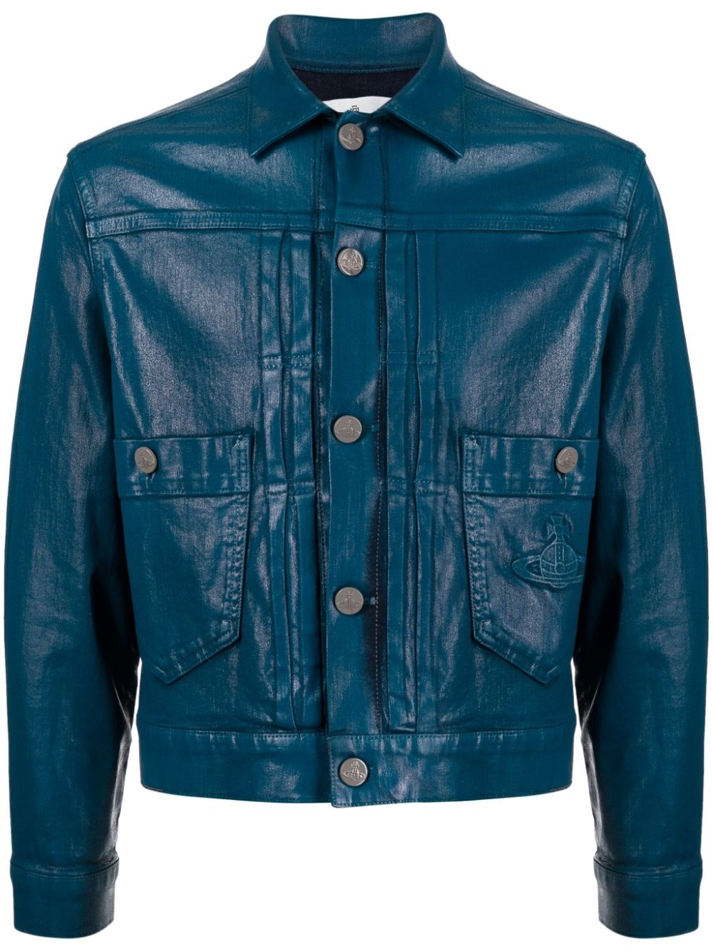 Vivienne Westwood Marlene coated-finish denim jacket