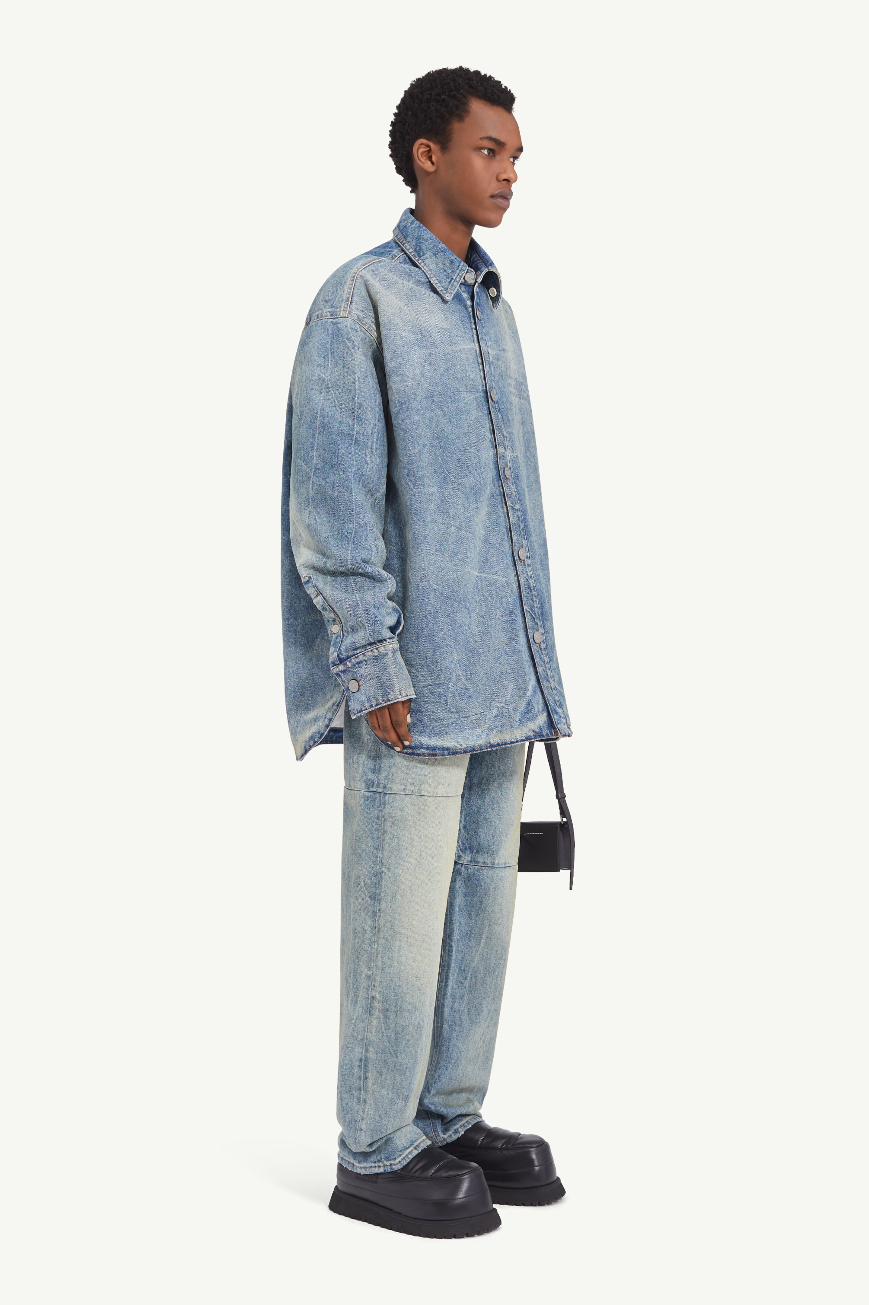 Padded denim jacket - 3