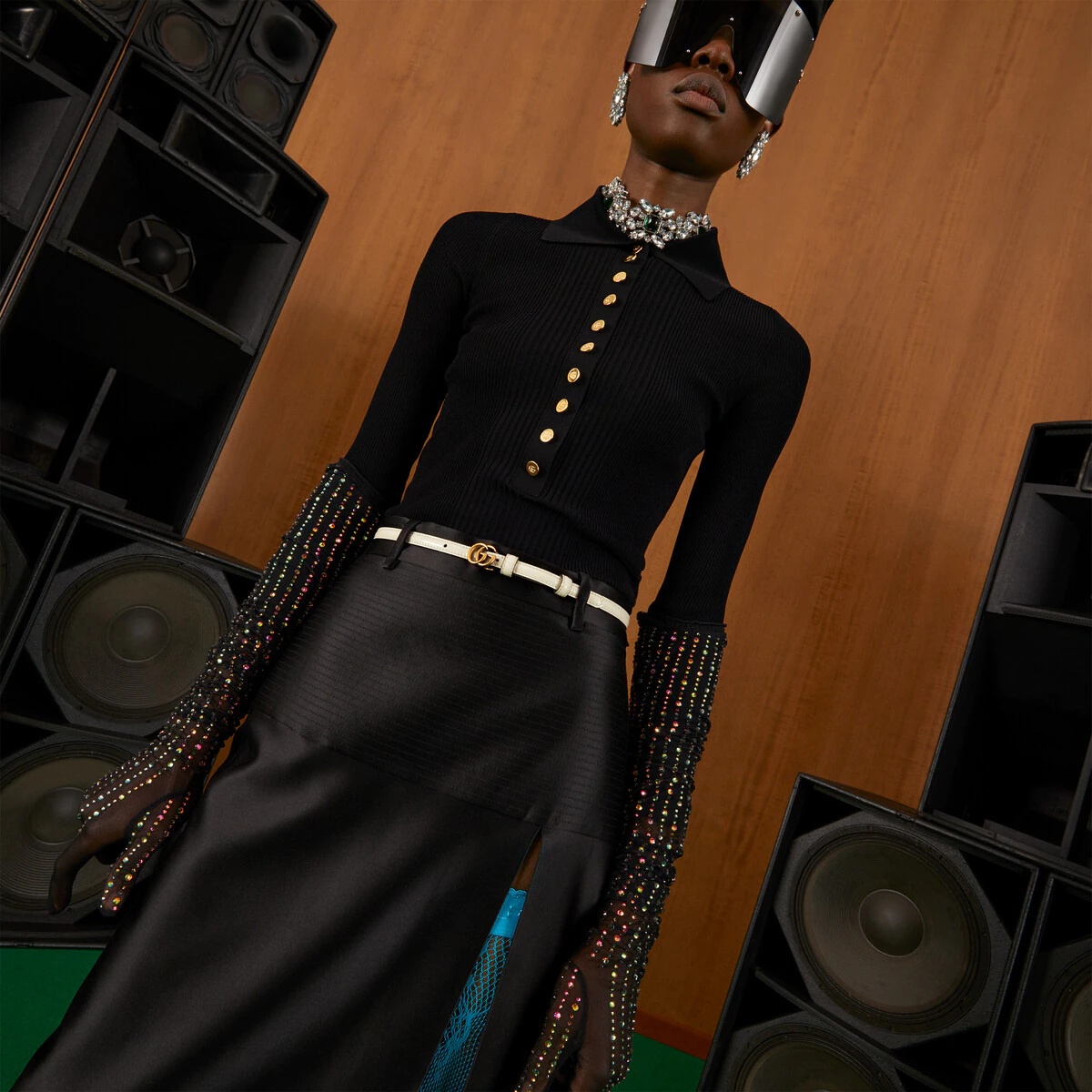 Thin patent Double G belt - 3