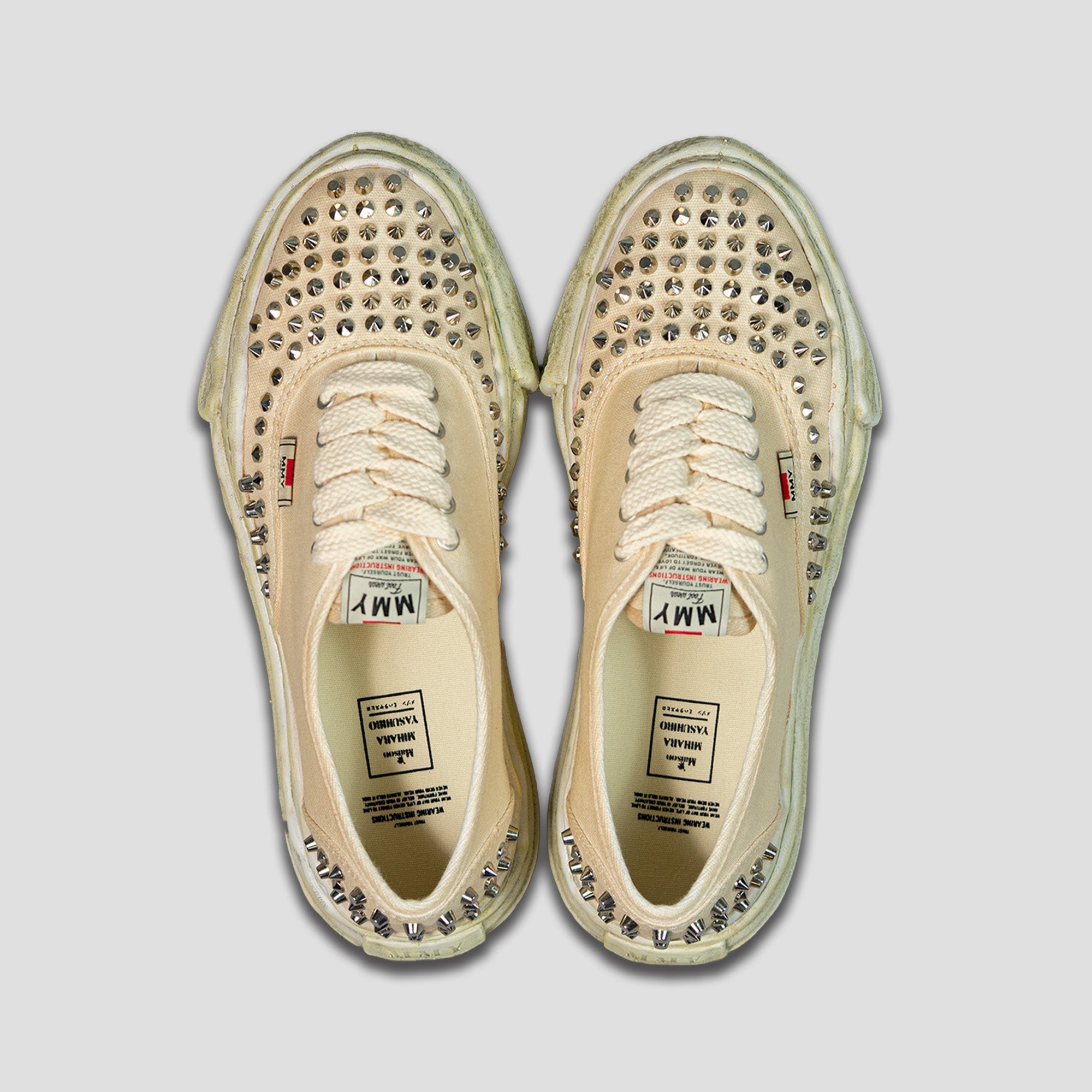 BAKER OG SOLE STUDDED CANVAS LOW-TOP SNEAKERS - 3
