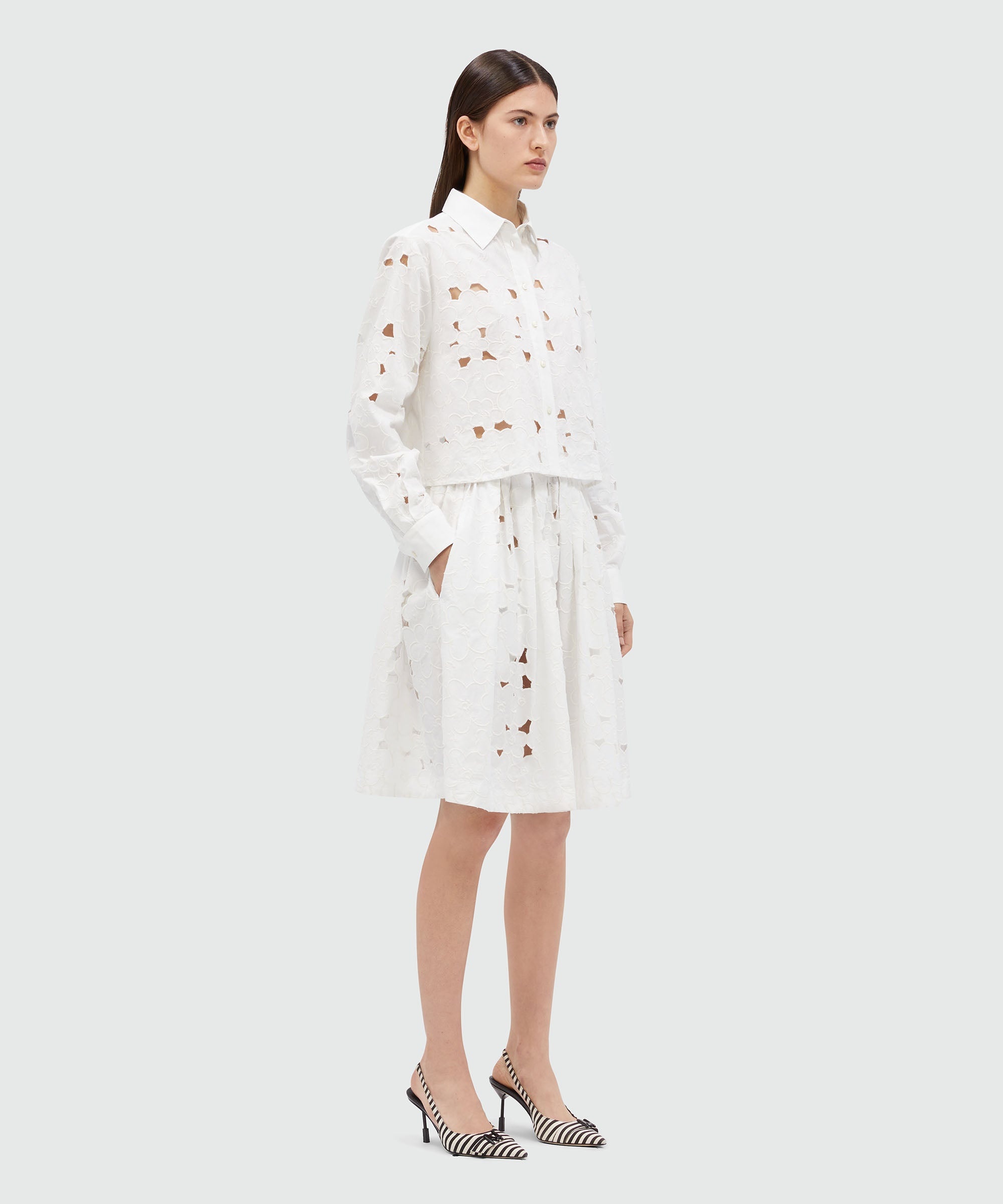 Wide skirt in Sangallo lace - 4
