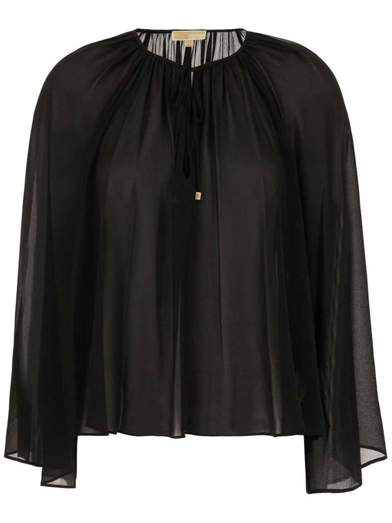 georgette V-neck blouse 1