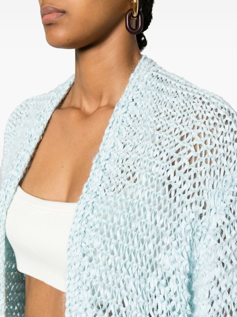 open-knit open front cardigan 5