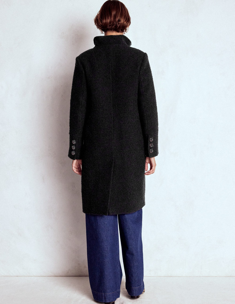 Funnel Neck Coat-Black 4