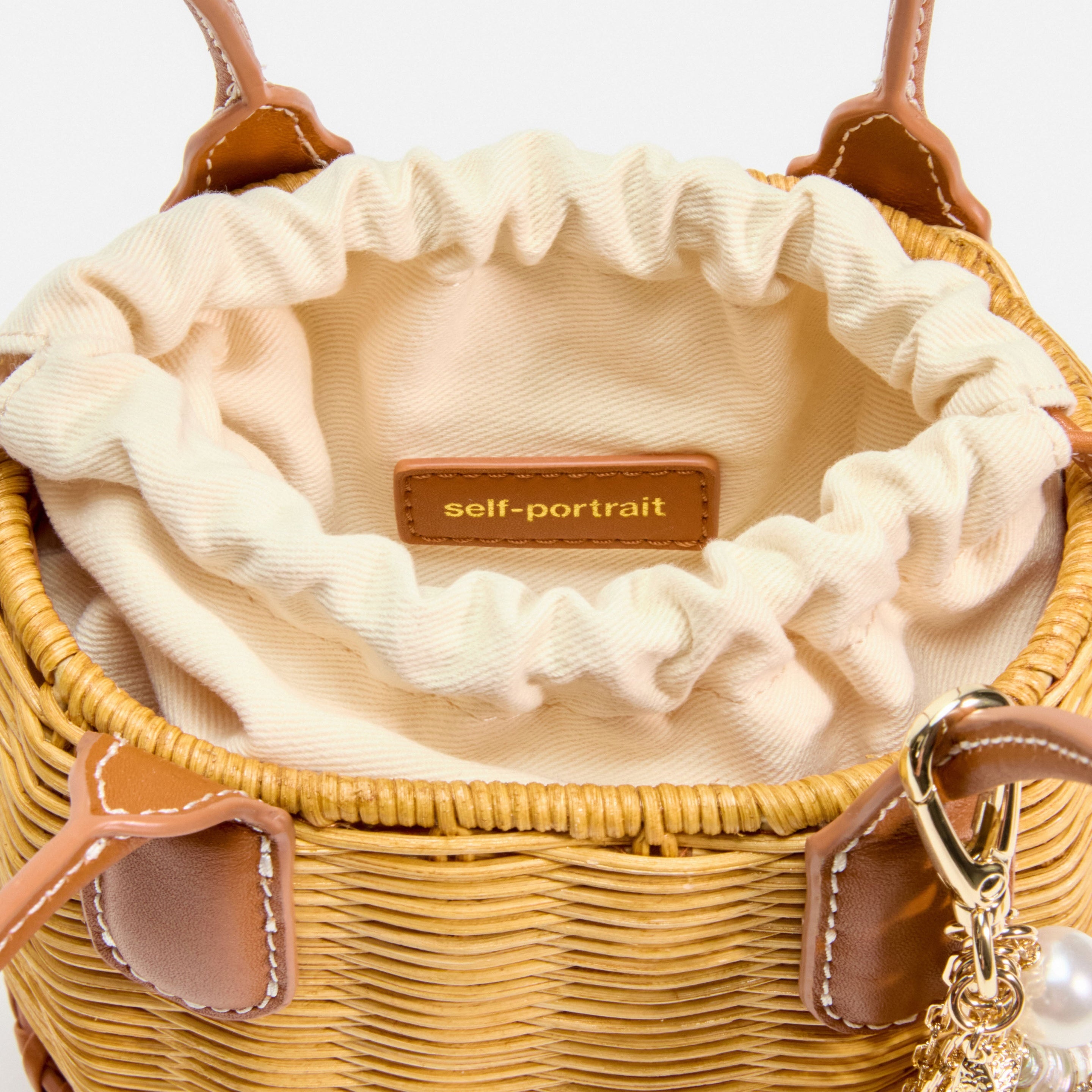 Rattan Charm Shoulder Bag - 5