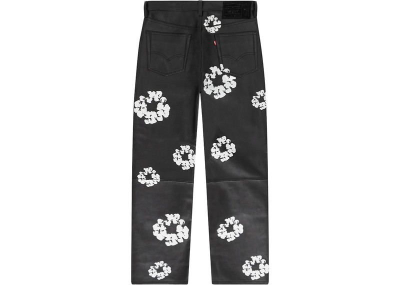 DENIM TEARS Denim Tears x Levi's Leather Cotton Wreath Jeans Black Denim outlook