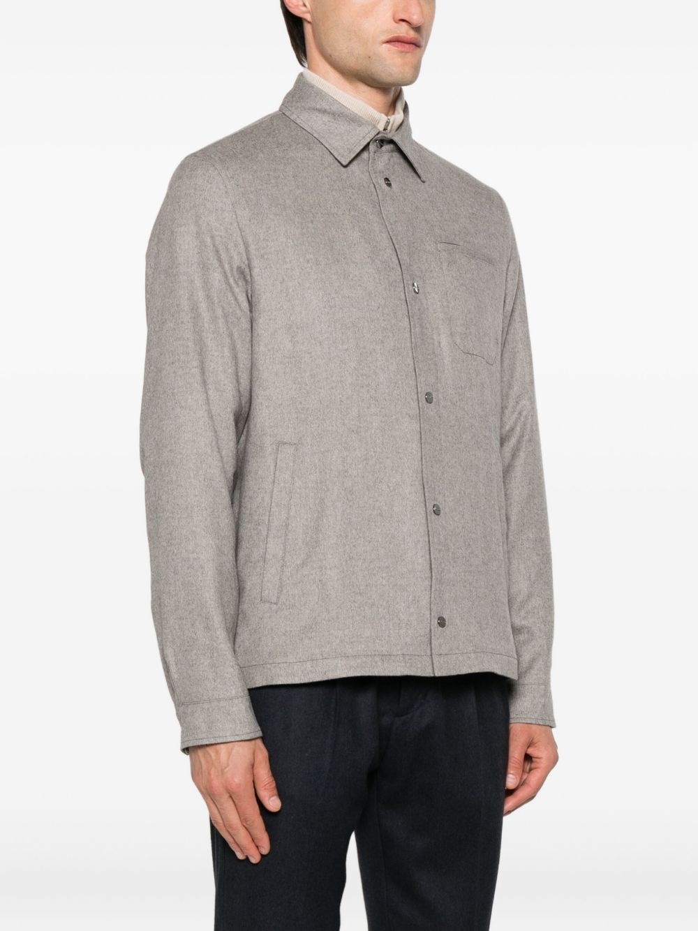 button-fastening patch-pocket jacket - 3