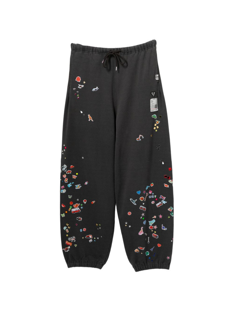 graphic drawstring trousers 1