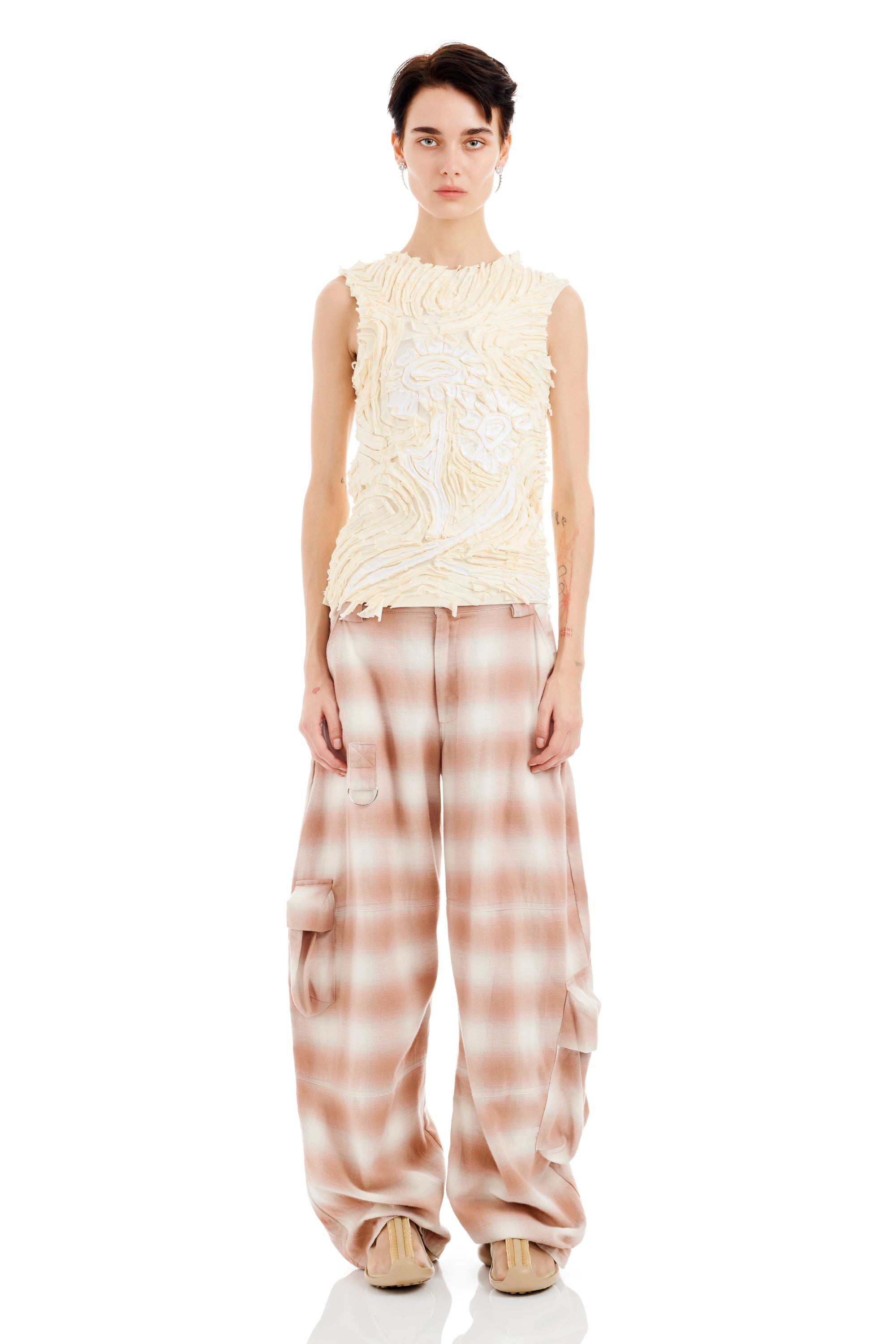 IVORY CHIRP FLOWER TANK - 2
