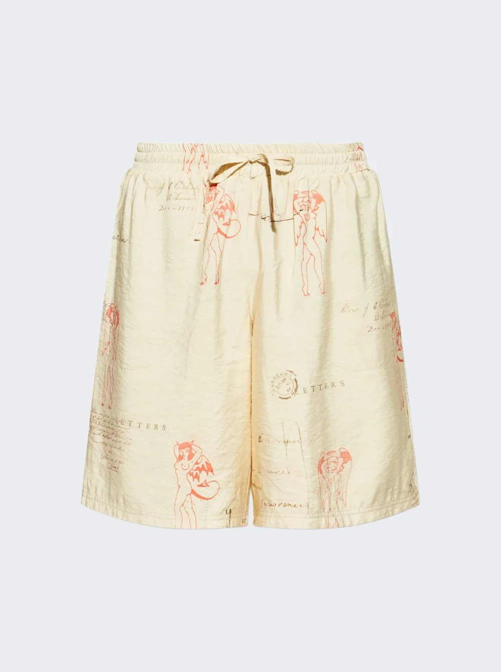 Devil&angel Poscard Shorts Beige - 1