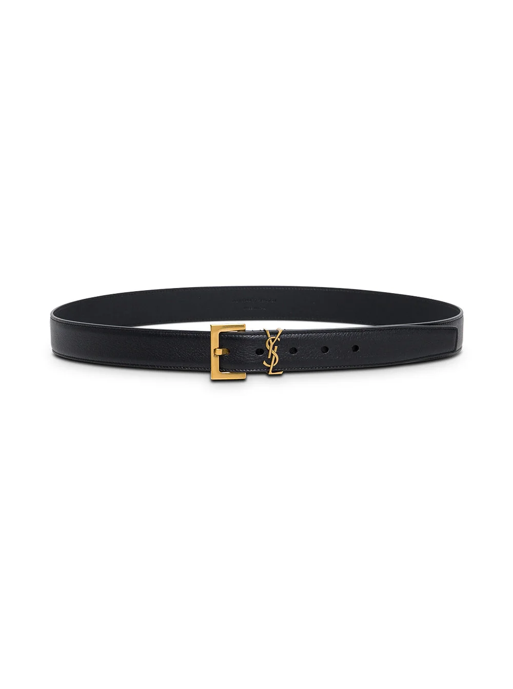 Saint Laurent Women Black Leather Belt With Logo Buckle Saint Laurent Woman - 1