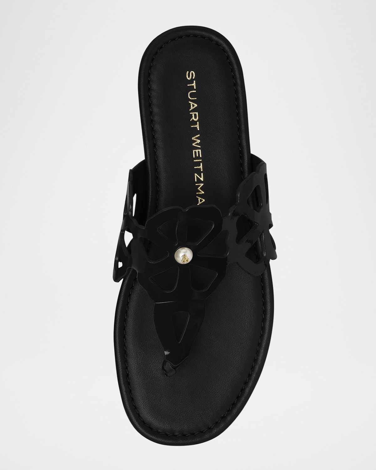 Jasmine Patent Cutout Thong Sandals - 4