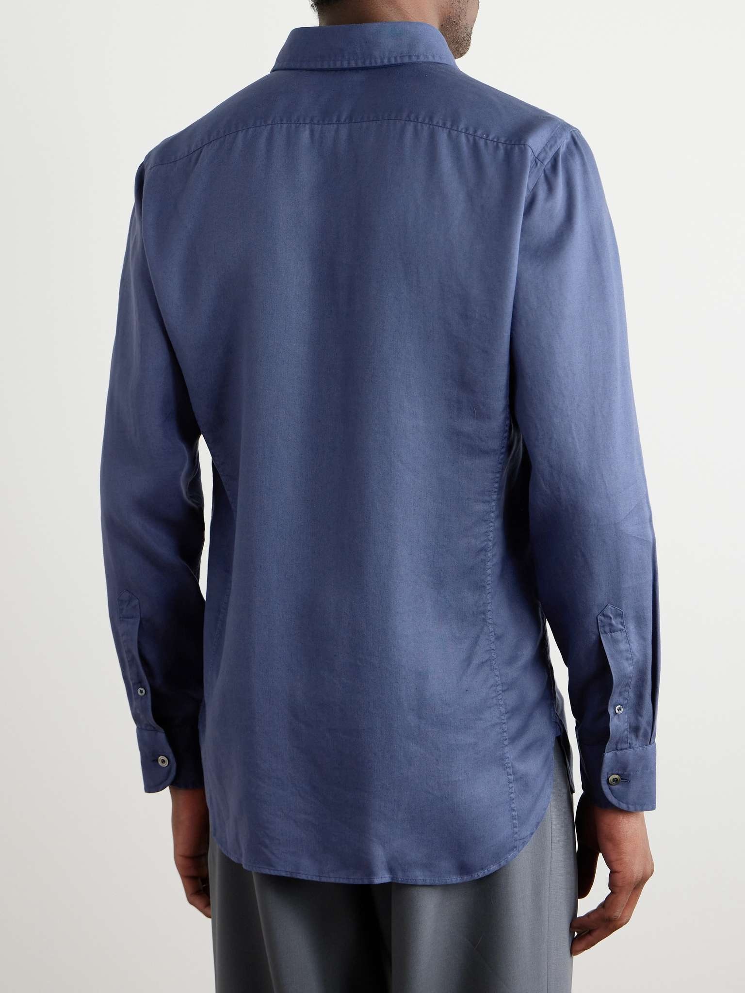 Button-Down Collar Lyocell-Poplin Shirt - 4