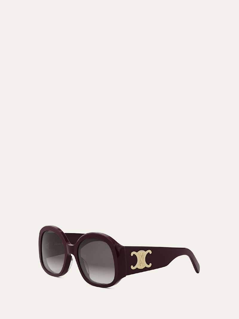 CELINE Max Triomphe Round Acetate Sunglasses outlook