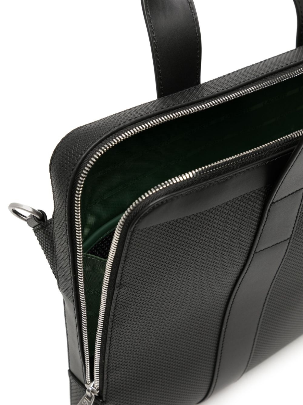 Chantaco logo-embossed leather laptop bag - 4