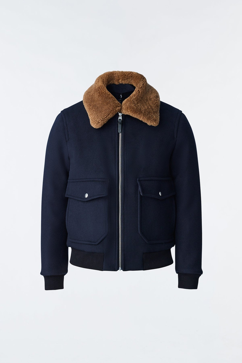 ABIGAIL Calfskin biker jacket with peplum 1