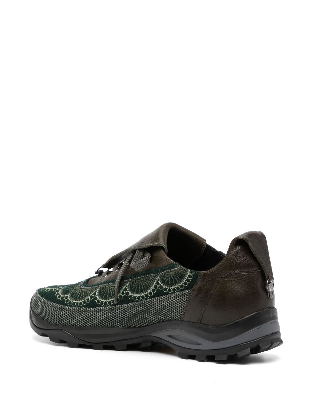 embroidered lace-up shoes - 3