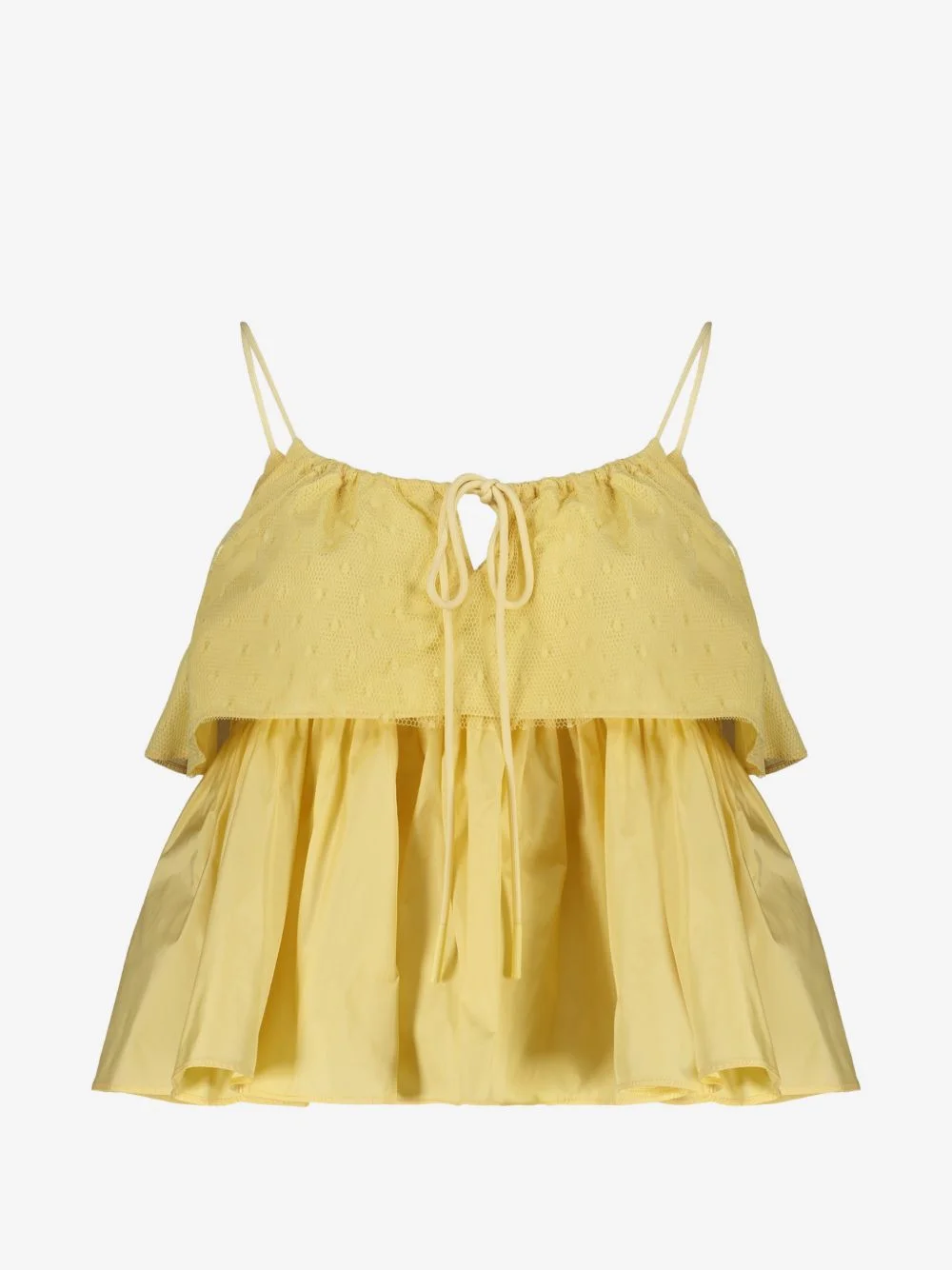 tie-front tiered top - 1