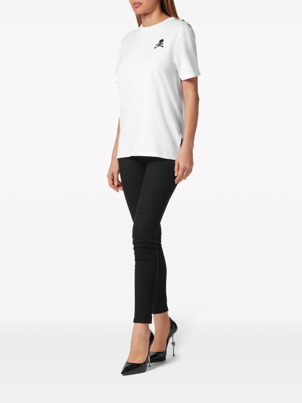 skull-embellished cotton T-shirt - 2
